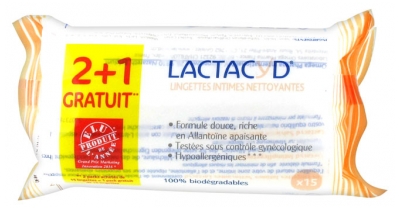 Lactacyd Intimate Cleansing Wipes 3 x 15 Wipes