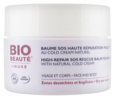 Bio Beauté Baume SOS Haute Réparation Peaux Sensibles au Cold Cream Naturel 50 ml