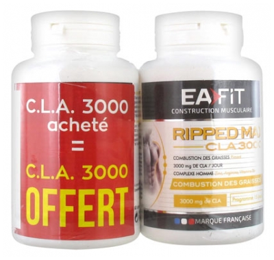Eafit Construction Musculaire Ripped Max CLA 3000 60 Capsules + 60 Capsules Offertes