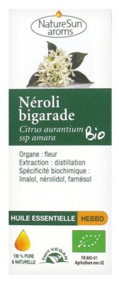 NatureSun Aroms Huile Essentielle Néroli Bigarade (Citrus aurantium ssp amara) Bio 1 ml