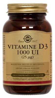 Solgar Vitamin D3 1000 UI (25mcg) 100 Tablets