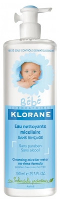 Klorane Baby Cleansing Micellar Water No-Rinse Formula 750ml