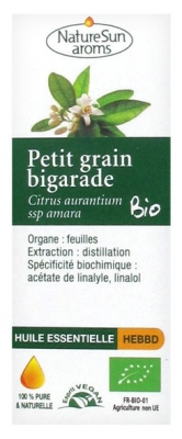 NatureSun Aroms Petit Grain Bigarade Essential Oil (Citrus Aurantium ssp Amara) Organic 10 ml