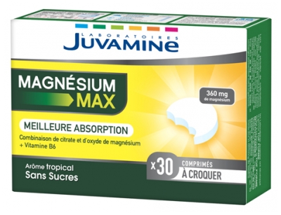 Juvamine Magnésium Max 30 Comprimés à Croquer