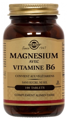 Solgar Magnésium avec Vitamine B6 100 Comprimés
