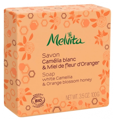 Melvita Savon Camélia Blanc & Miel de Fleur d'Oranger 100 g