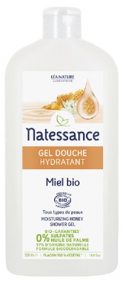 Natessance Gel Douche Hydratant Miel Bio 500 ml