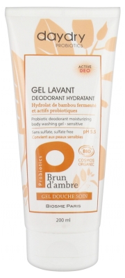 Biosme Gel Lavant Déodorant Hydratant Brun d'Ambre Bio 200 ml