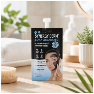 Incarose Synergy Derm Black Cream Maske mit Holzkohle-Gemüse 15 ml