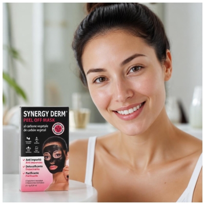 Masca Peel Off Synergy Derm Incarose cu Cărbune Vegetal 4 x 7 g