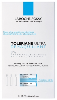 La Roche-Posay Tolériane Ultra Démaquillant Visage et Yeux Sensibles 30 x 5 ml