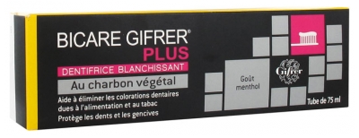 Gifrer Bicare Gifrer Plus Dentifrice Blanchissant au Charbon Végétal 75 ml