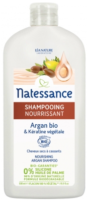 Natessance Nourishing Shampoo Organic Argan and Vegetable Keratin 500 ml