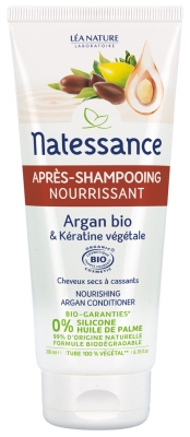 Natessance Après-Shampooing Nourrissant Argan Bio et Kératine Végétale 200 ml