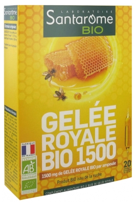 Santarome Bio Organic Royal Jelly 1500 20 Phials