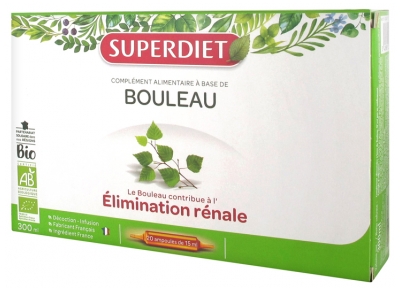 Superdiet Bouleau Bio 20 Ampoules