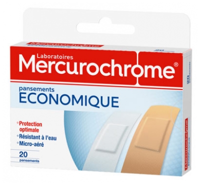 Mercurochrome Pansements Economique 20 Pansements