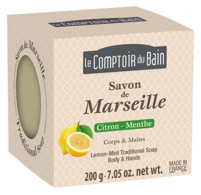 Le Comptoir du Bain Savon de Marseille Citron-Menthe 200 g