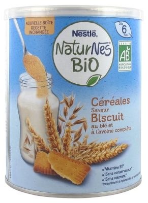 Nestle Naturnes Bio Cereales Saveur Biscuit Des 6 Mois 240 G