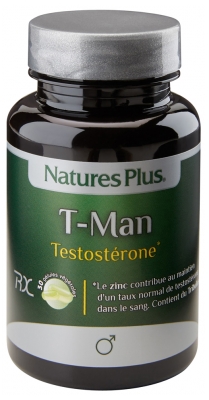 Natures Plus T-Man Testostérone 30 Gélules Végétales