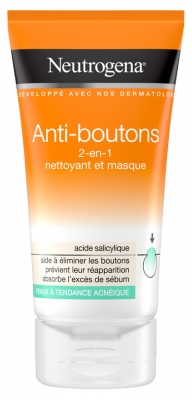 Neutrogena Anti-Boutons 2-en-1 Nettoyant et Masque 150 ml