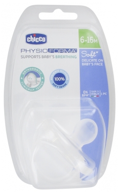 Chicco Physio Forma Soft Clear Silicone Pacifier 6-16 Months