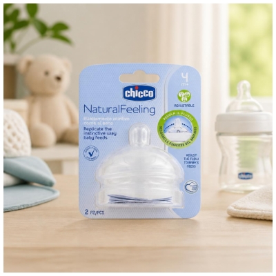 Chicco Natural Feeling 2 Tétines Débit Variable 4 Mois et +