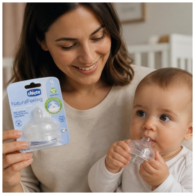 Chicco Natural Feeling 2 Tétines Débit Variable 4 Mois et +