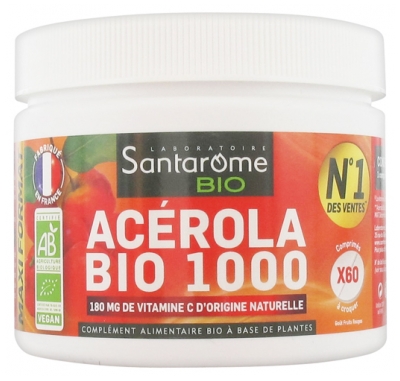 Santarome Bio Acerola Organic 1000 60 Tablets