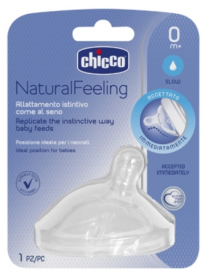 Suzetă Chicco Natural Feeling Înclinată Debit Lent 0 Luni și +