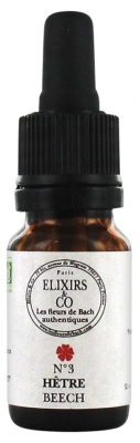Elixirs & Co Elixirs De Bach N°3 Hêtre Bio 10 ml