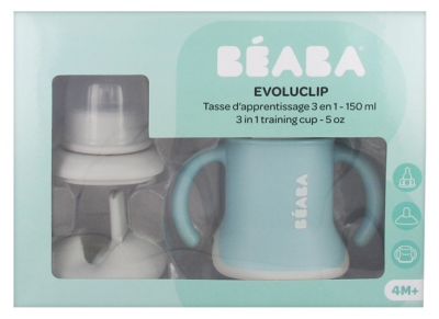 Béaba Evoluclip 3 in 1 Training Cup 4 Months and + - Colour: Blue