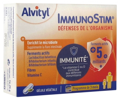 Alvityl ImmunoStim Défenses de l'Organisme 30 Gélules Végétales
