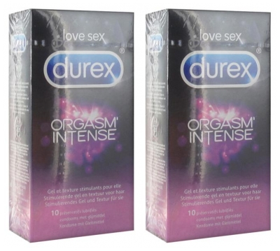 Durex Orgasm'Intense Lot de 2 x 10 Préservatifs