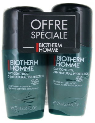 Biotherm Homme Day Control Natural Protect 24H Roll-On Set of 2 x 75ml
