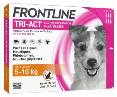 Frontline TRI-ACT Dogs 5-10 kg 6 Pipettes