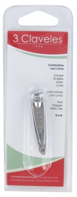 3 Claveles Coupe-Ongles avec Lime 5 cm