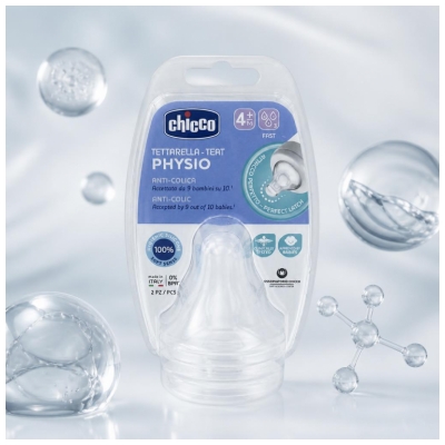 Chicco Physio 2 Zitzen Fast Flow 4 Monate und +
