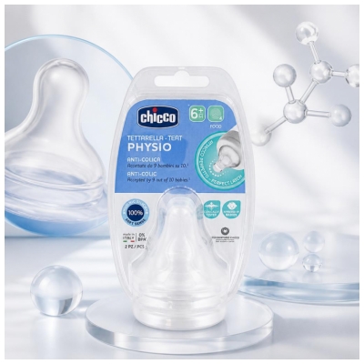 Chicco Physio 2 Teats Meal Flow 6 Maanden en Ouder