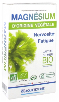 Biotechnie Magnésium d'Origine Végétale Laitue de Mer BIO 30 Gélules