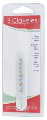 Lima de Vidro para Unhas de Bebé 3 Claveles
