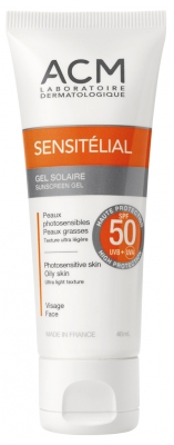 Laboratoire ACM Sensitélial Sunscreen Gel SPF50 40ml