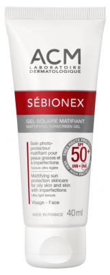 Laboratorij ACM Sébionex Matirni sončni gel SPF50+ 40 ml