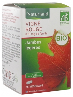 Naturland Rote Bio-Weinrebe 75 Pflanzenkapseln