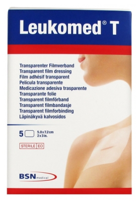 Essity Leukomed T 5 Transparent Film Dressings Small Format 5 x 7,2cm