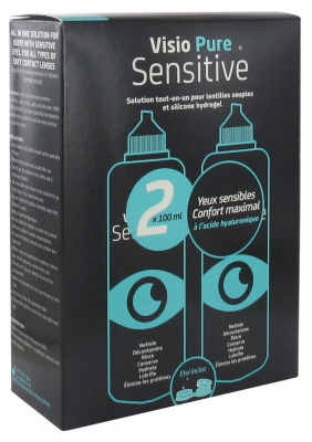 Visio Pure Sensitive All-In-One Solution for Soft and Silicone Hydrogel Lenses 2 x 100ml