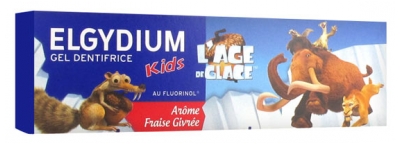 Elgydium Gel Dentifrice Kids Âge de Glace 2/6 Ans Arôme Fraise Givrée 50 ml