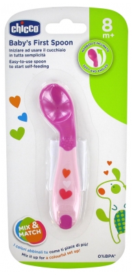 Chicco My First Spoon 8 Months and + - Colour: Pink