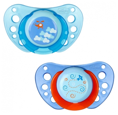 Chicco Physio Air 2 Sucettes Physio Orthodontiques Silicone 6-12 Mois