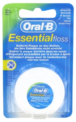 Oral-B Essential Floss Waxed Dental Floss Mint Taste 50 m